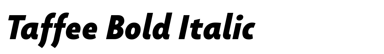Taffee Bold Italic